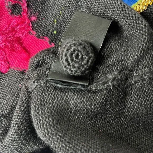 MICHAEL SIMON Embroidered‎ Floral Sweater Cardigan Size Medium